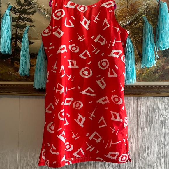 💛Vintage Abstract Print Shift Dress. Size XL. - Picture 2 of 5